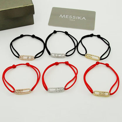 [Loxura]Messika Care(s) pink cord pavé bracelet
