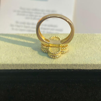 [Loxura]NEW CLOVER PINK ENAMEL RINGS