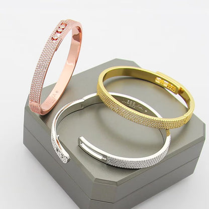 [LUXE]Move Noa Full Pavé Diamond Bangle Bracelet
