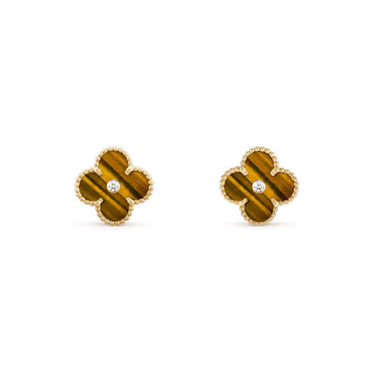 [Luxora]CLOVER  15MM DIAMOND EARRINGS COLLECTION