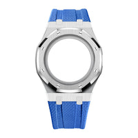 Steel Case & Fluoroelastomer Strap Full‑wrap Embedded Watch Band
