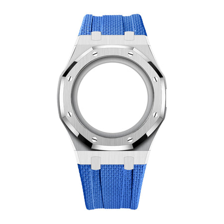 Steel Case & Fluoroelastomer Strap Full‑wrap Embedded Watch Band