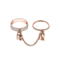 [Luxora]HM KELLY CLOCHETTE DOUBLE RING IN  WITH DIAMONDS