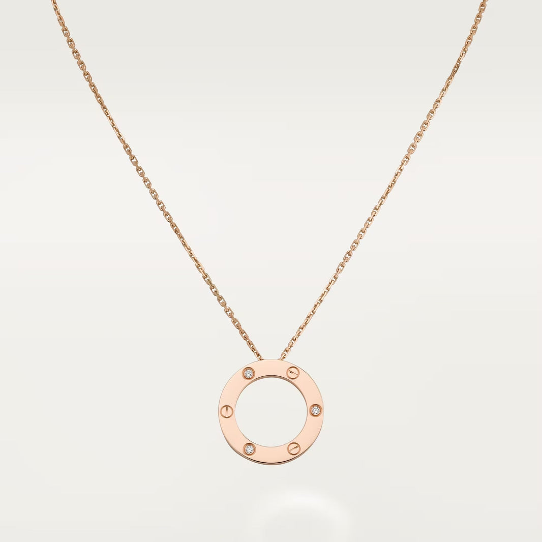 [Luxora]LOVE NECKLACE 16MM 3 DIAMONDS