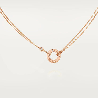 [Luxora]LOVE NECKLACE 16MM 2 DIAMONDS