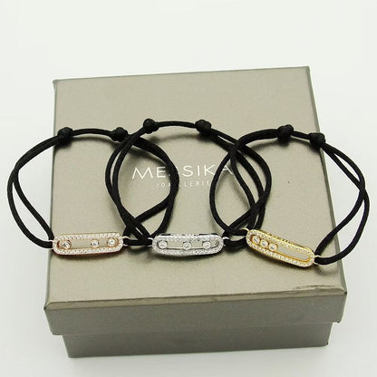 [Loxura]Messika Care(s) pink cord pavé bracelet