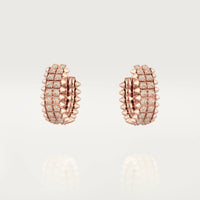 [Luxora]CLASH 9.2MM FULL DIAMOND DOUBLE ROW EARRINGS