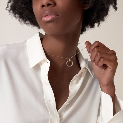 [Luxora]JUSTE NECKLACE HALF DIAMOND