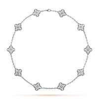 [Luxora]CLOVER 10 MOTIFS DIAMOND NECKLACE