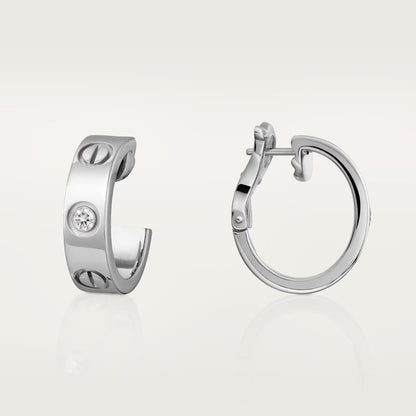 [Luxora]LOVE EARRINGS 5.7MM 2 DIAMONDS