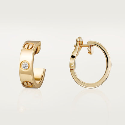 [Luxora]LOVE EARRINGS 5.7MM 2 DIAMONDS