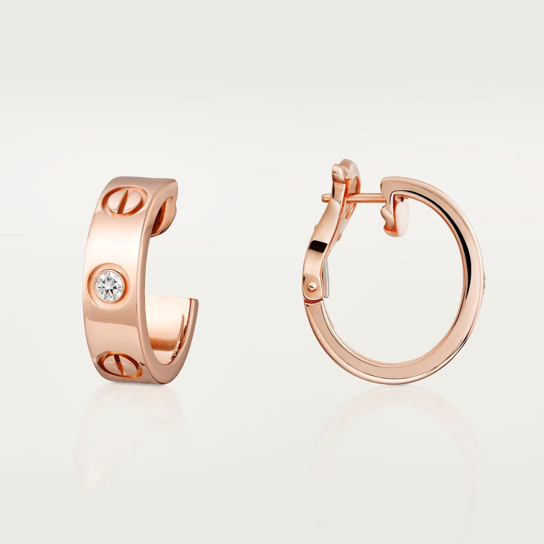 [Luxora]LOVE EARRINGS 5.7MM 2 DIAMONDS