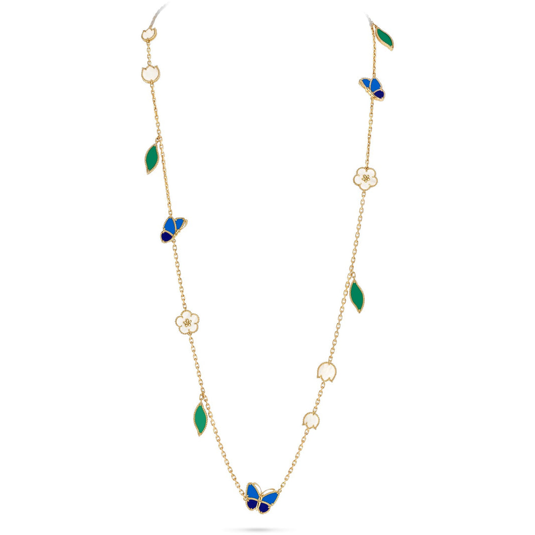 [Luxora]LUCKY SPRING BUTTERFLY 15 FLOWER NECKLACE