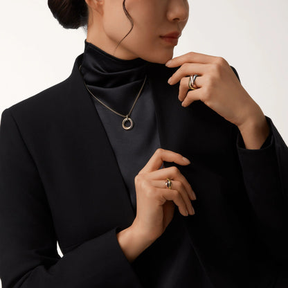 [Luxora]TRINITY MEDIUM  DIAMONDS NECKLACE