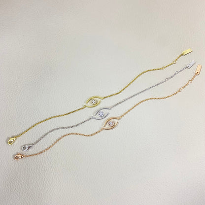 [Loxura]Lucky Eye Pave-Set Diamond Bracelet