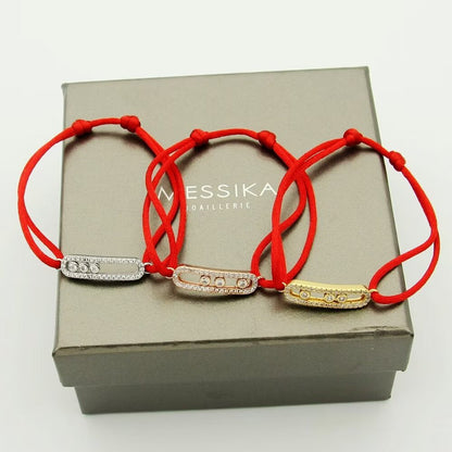 [Loxura]Messika Care(s) pink cord pavé bracelet