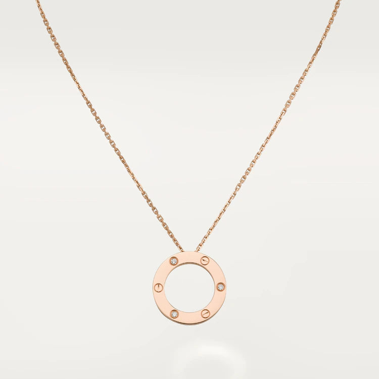 [Luxora]LOVE NECKLACE 16MM 3 DIAMONDS