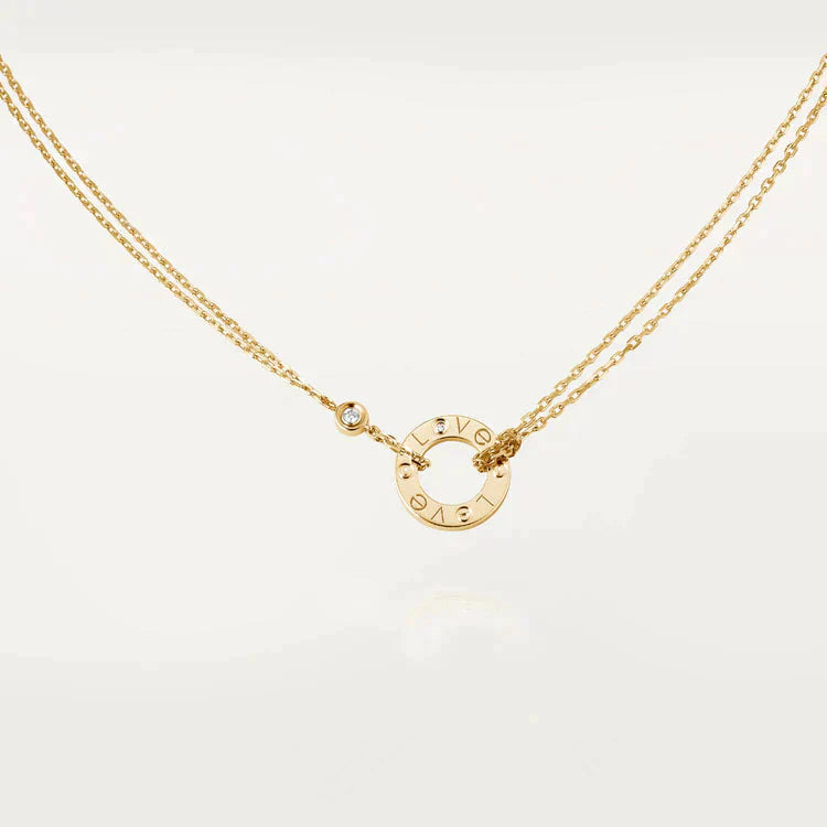 [Luxora]LOVE NECKLACE 16MM 2 DIAMONDS