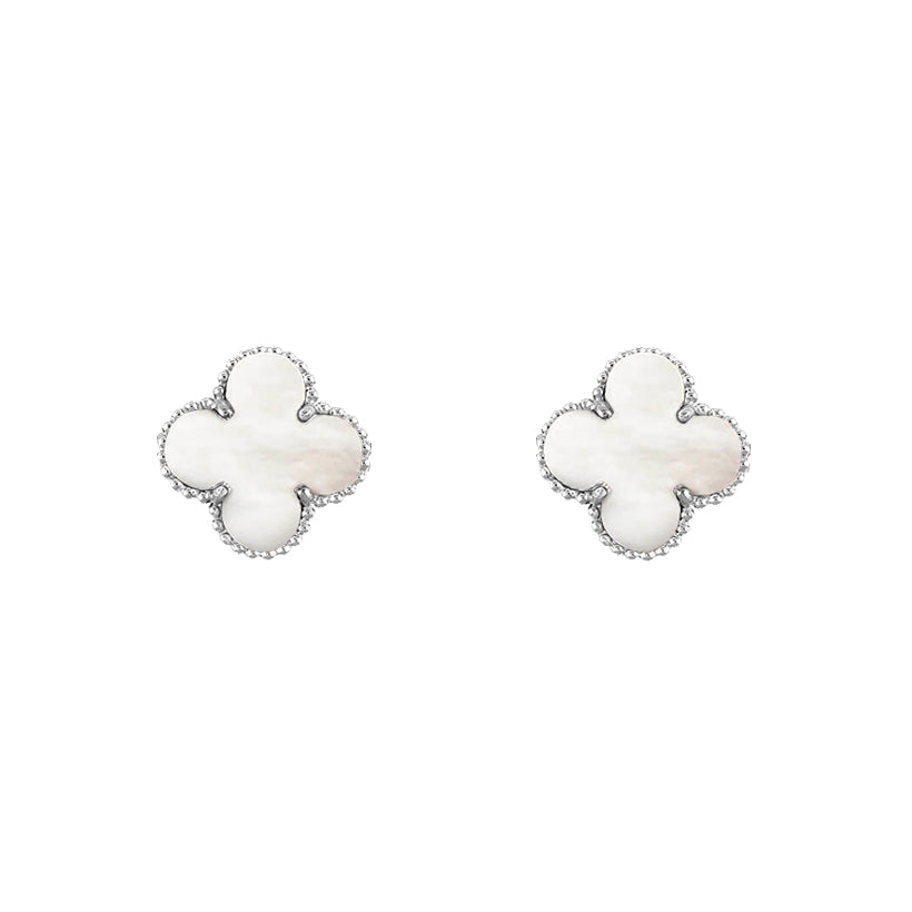 [Luxora]CLOVER SILVER 15MM EARRINGS COLLECTION