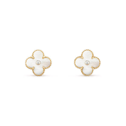 [Luxora]CLOVER  15MM DIAMOND EARRINGS COLLECTION