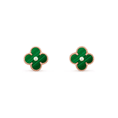 [Luxora]CLOVER  15MM DIAMOND EARRINGS COLLECTION