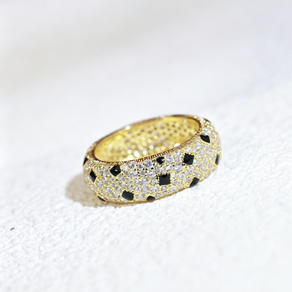 [Luxora]PANTHERE SPOTTED FULL DIAMOND RING