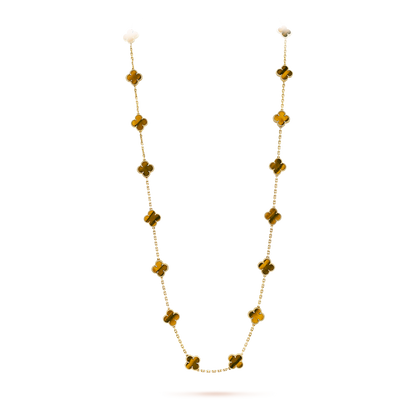 [Luxora]CLOVER 20 MOTIFS TIGER EYE ROSE GOLD
