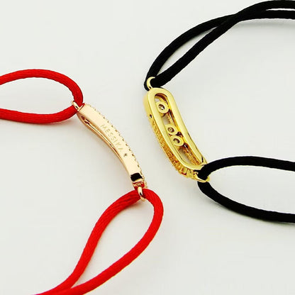 [Loxura]Messika Care(s) pink cord pavé bracelet