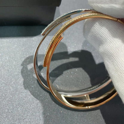 [Loxura]Move Noa Rose Gold Pavé Diamond Bangle Bracelet