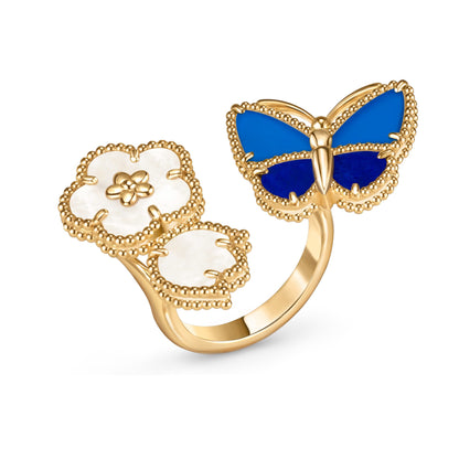 [Luxora]LUCKY SPRING BUTTERFLY OPEN-FACE RINGS