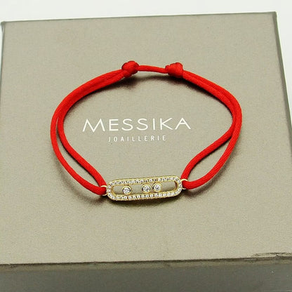 [Loxura]Messika Care(s) pink cord pavé bracelet