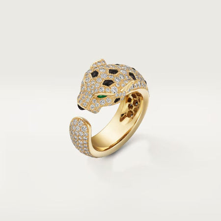 [Luxora]PANTHERE SPOTTED FULL DIAMOND MEDIUM RING
