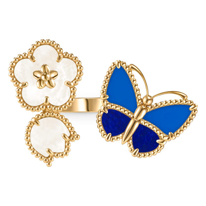 [Luxora]LUCKY SPRING BUTTERFLY OPEN-FACE RINGS