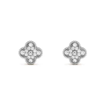 [Luxora]CLOVER SILVER 15MM EARRINGS COLLECTION