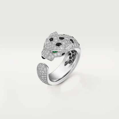 [Luxora]PANTHERE SPOTTED FULL DIAMOND MEDIUM RING