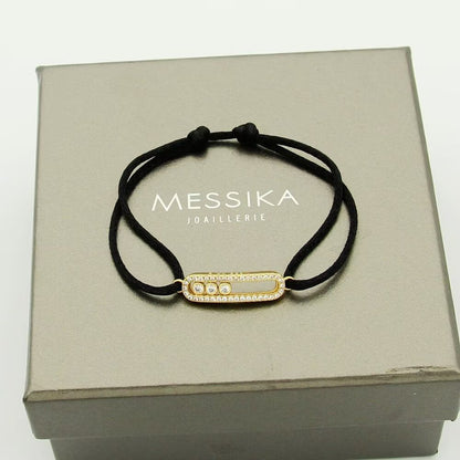 [Loxura]Messika Care(s) pink cord pavé bracelet