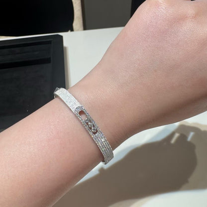 [Loxura]Move Noa Ciselé half pavé bangle