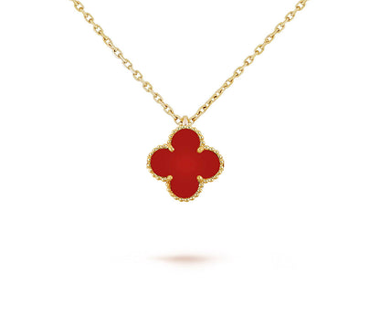 [Luxora]CLOVER MINI 9.5MM CARNELIANS NECKLACE COLLECTION