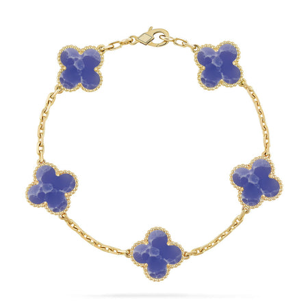 [Luxora]CLOVER 5 MOTIF BLUE VEINS BRACELET COLLECTION