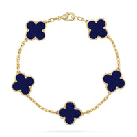 [Luxora]CLOVER 5 MOTIF LAPIS LAZULI BRACELET COLLECTION