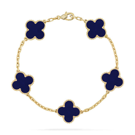 [Luxora]CLOVER 5 MOTIF LAPIS LAZULI BRACELET COLLECTION