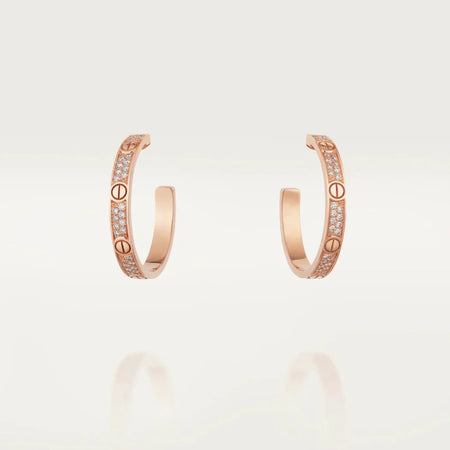 [Luxora]LOVE EARRINGS 3.6MM DIAMOND PAVED
