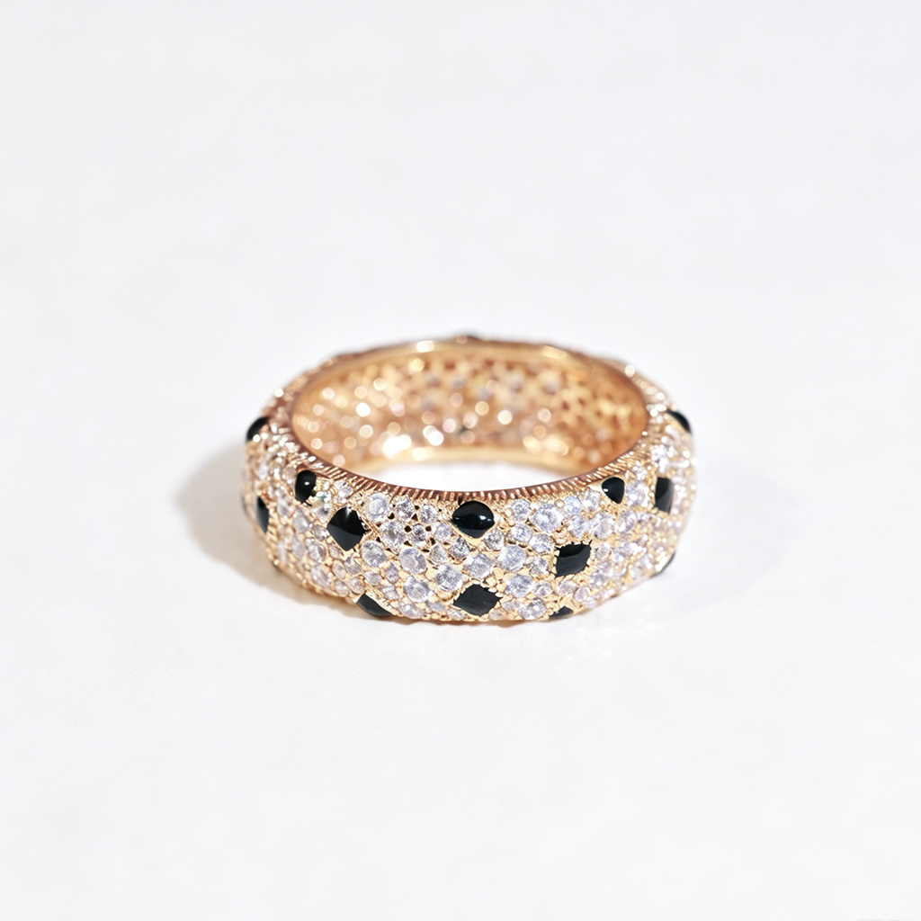 [Luxora]PANTHERE SPOTTED FULL DIAMOND RING