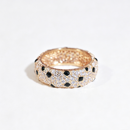 [Luxora]PANTHERE SPOTTED FULL DIAMOND RING