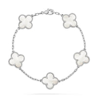 [Luxora]CLOVER SILVER MOP 5 MOTIF BRACELET