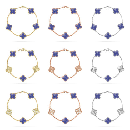 [Luxora]CLOVER 5 MOTIF BLUE VEINS BRACELET COLLECTION