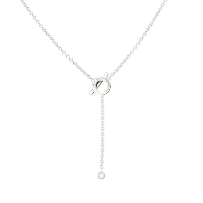 [Luxora]FINESSE SILVER DIAMOND NECKLACE