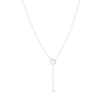 [Luxora]FINESSE SILVER DIAMOND NECKLACE