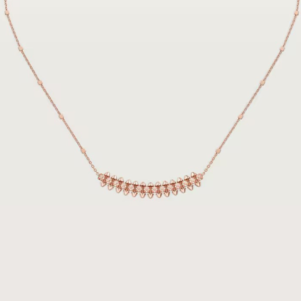 [Luxora]CLASH  SMALL FULL DIAMOND NECKLACE