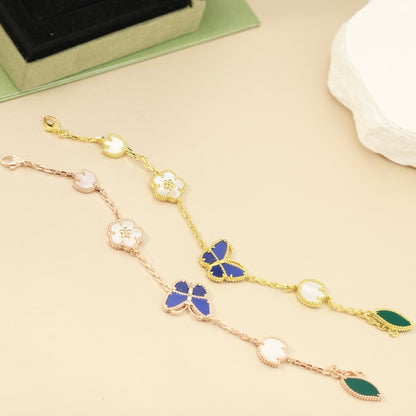 [Luxora]LUCKY SPRING BUTTERFLY 5 MOTIF BRACELET